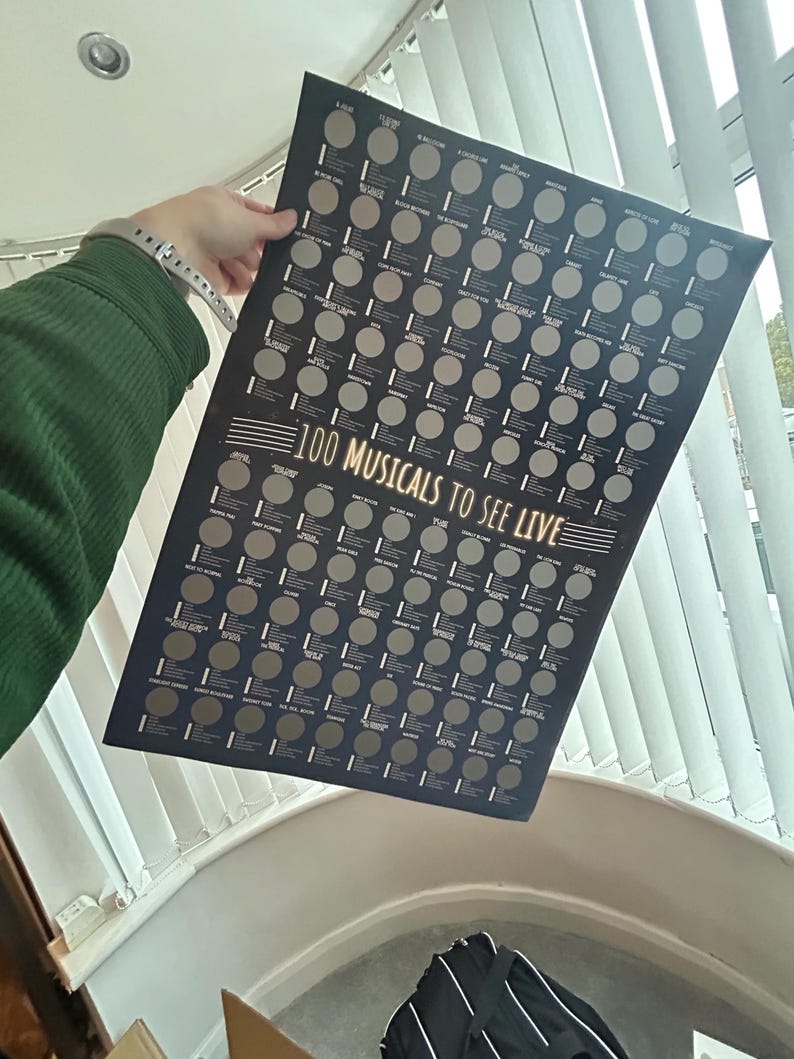 NEW 100 Musicals to See Live Scratch off Poster - Etsy UK