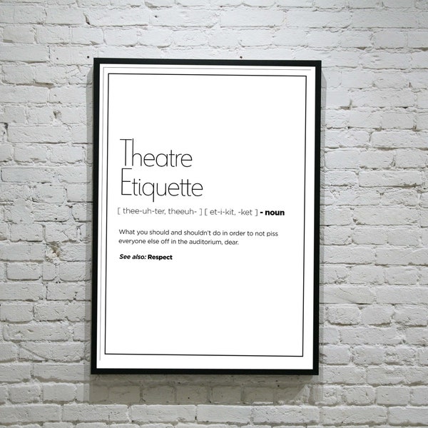 Theatre Etiquette Poster