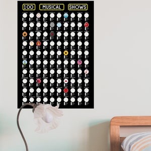 100 Musical Shows Scratch off Poster - Etsy UK