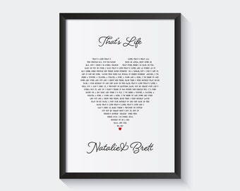 Heart Shape Song Lyric Personalised Anniversary Gift, First Wedding Anniversary, Custom Wedding Song Wall Art, Birthday Gift For Partner