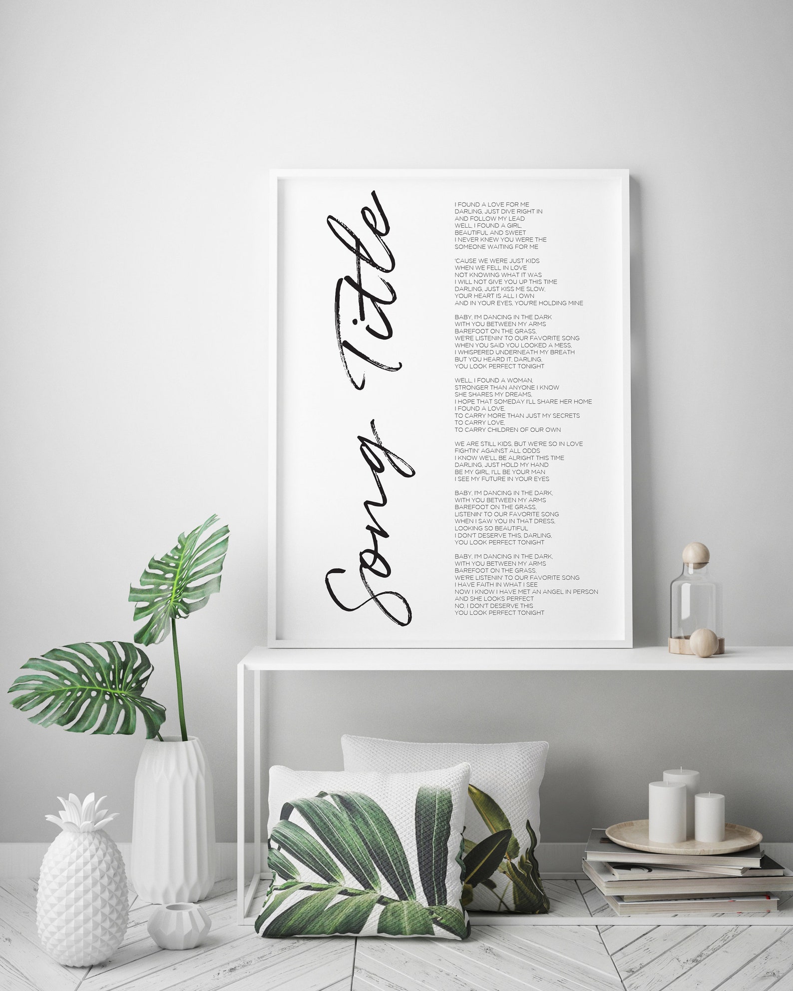 Custom Favourite Song Wall Art Print Wall Decor Black and Etsy UK