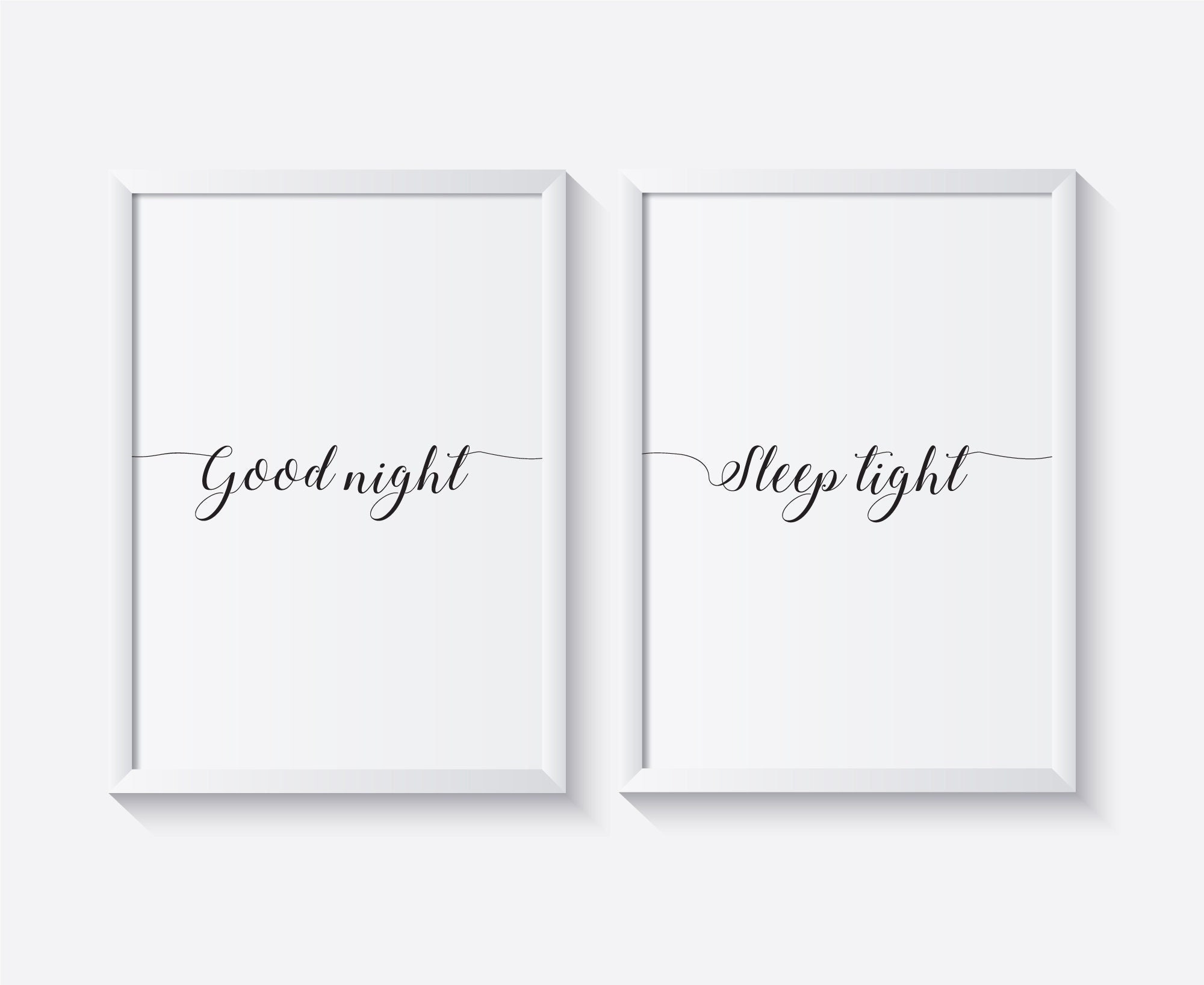 Good Night Sleep Tight Wall Art Prints Bedroom Print - Etsy UK
