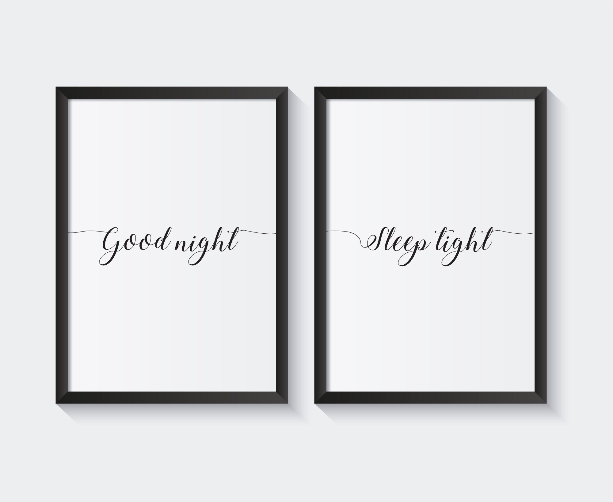 Good Night Sleep Tight Wall Art Prints Bedroom Print - Etsy UK