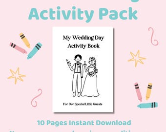 Paquetes de actividades para bodas infantiles / Entretenimiento divertido y tranquilo para los más pequeños / Descarga instantánea imprimible