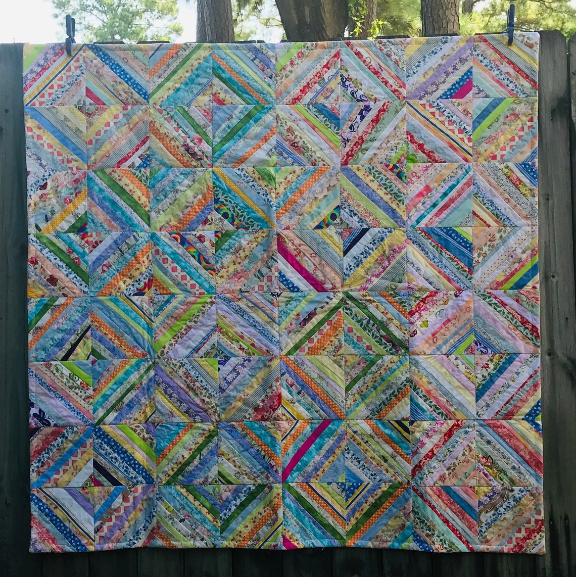 String quilt with diamond patterns | Etsy