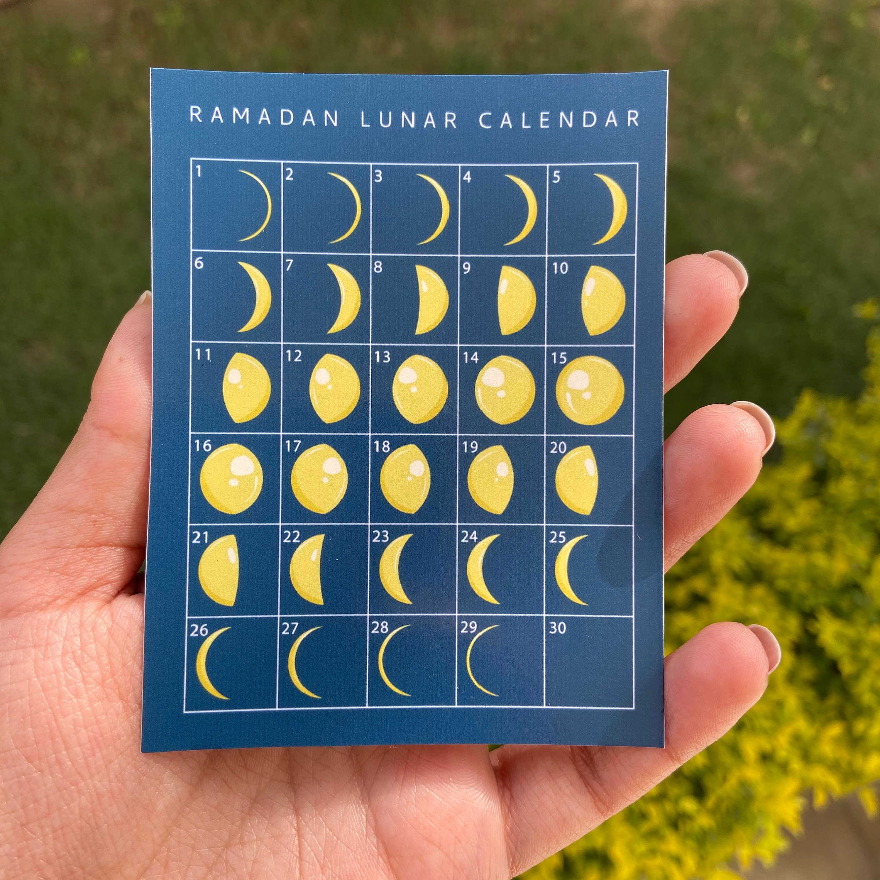 Ramadan Lunar Calendar Digital Download Etsy