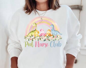 Pediatric Nurse Sweatshirt, Ped Nurse Club, Gift for New Nurse, Children Nurse, Pediatric crewneck sweatshirt, Appreciation Gift