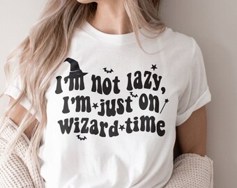 Wizard HP Lazy Wizard Time Shirt, Fantasy T-shirt, Gift for Nerd and Booklovers