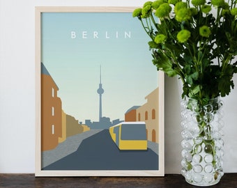 Berlin Travel Print - Wall Art - Print at Home Art - German Travel Poster - Digital Download