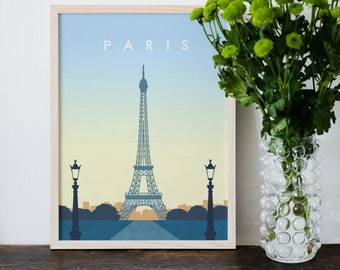 Paris Reise Print - Eiffelturm - Wand Kunst - Print at Home Art - Frankreich Reise Poster - Digitaler Download
