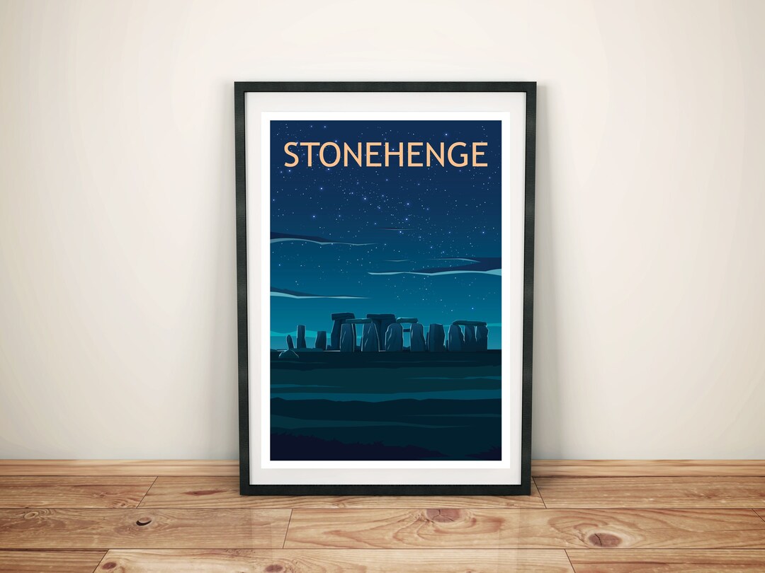 Stonehenge Travel Poster - United Kingdom Travel Print - Digital ...