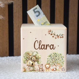 Spardose, Spardose Kind, Spardose Holz, Taufgeschenk, Taufe, Spardose personalisiert, Baby, Geburt, Geschenke Geburt, Spardose Mädchen, Kind
