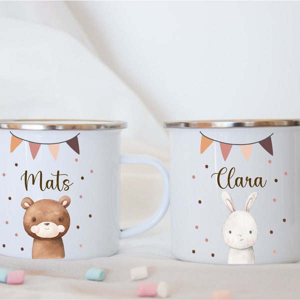 Kinder Tasse personalisiert, Emaille Tasse, Babygeschenke, personalisierte Tasse, Emaille Tasse personalisiert, Kindertasse, Tasse Kinder