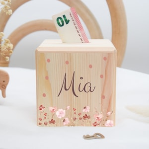 Money box personalized, money box, money box child, money box wood, money box girl, money box baptism, personalized money box, money box