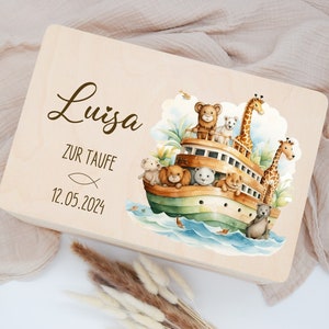 Erinnerungskiste, Erinnerungskiste Baby, Holzkiste, Babygeschenke, Taufgeschenk, Geschenk zur Geburt, Taufe, Baby Geschenk Geburt,Arche Noah