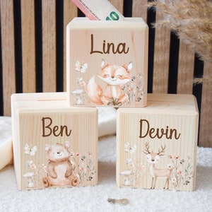 Spardose, Spardose Kind, Spardose Holz, Taufgeschenk, Spardose personalisiert, Baby, Geburt, Geschenk Geburt, Kindergeschenke, Babygeschenke