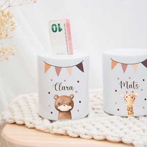 Spardose, Spardose Kind, Spardose Keramik, Taufgeschenk, Taufe, Spardose personalisiert, Baby, Geburt, Geschenk zur Geburt, Spardose Mädchen