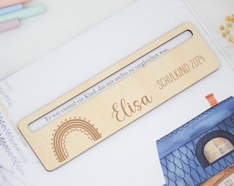Leeshulpmiddel, gepersonaliseerd leeshulpmiddel, cadeau voor de start van het schooljaar, boekenlegger voor kinderen, naar school gaan, liniaal, eerste schooldag, leeshulpmiddel voor kinderen