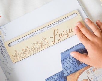 Leeshulpmiddel, gepersonaliseerd leeshulpmiddel, cadeau voor de start van het schooljaar, boekenlegger voor kinderen, naar school gaan, liniaal, eerste schooldag, leeshulpmiddel voor kinderen