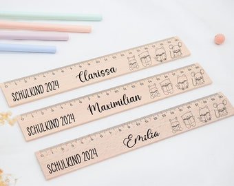 Ruler, school child, ruler personalized, wooden ruler, school enrollment gifts, school enrollment gifts, school introduction gift, back to school