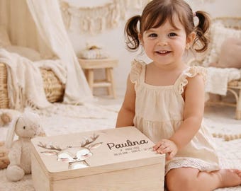 Erinnerungskiste Baby, Erinnerungskiste, Babygeschenke, Taufgeschenk, Geschenk Geburt, Erinnerungsbox, Babygeschenk Geburt, Holzkiste, Baby