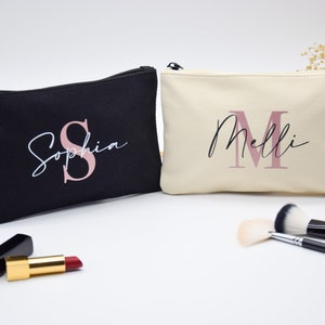 Personalized cosmetic bag with name | personalized wash bag | makeup bag | Gift