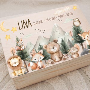 Caja de recuerdos para bebé, caja de recuerdos, regalos para bebé, regalo de bautizo, regalo de nacimiento, caja de recuerdos, regalo de nacimiento de bebé, caja de madera, bebé