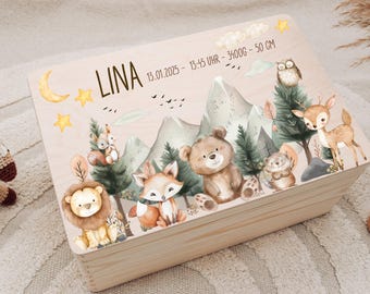 Erinnerungskiste Baby, Erinnerungskiste, Babygeschenke, Taufgeschenk, Geschenk Geburt, Erinnerungsbox, Babygeschenk Geburt, Holzkiste, Baby