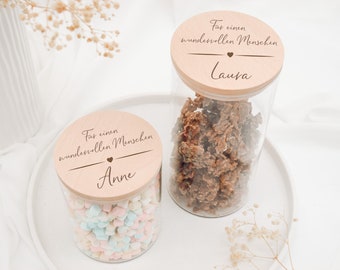 Tarro de almacenamiento, tarros de almacenamiento personalizados, tarro de galletas, regalo de boda, regalo de dinero, regalo, regalo de inauguración de la casa, pequeños obsequios, tarro de almacenamiento