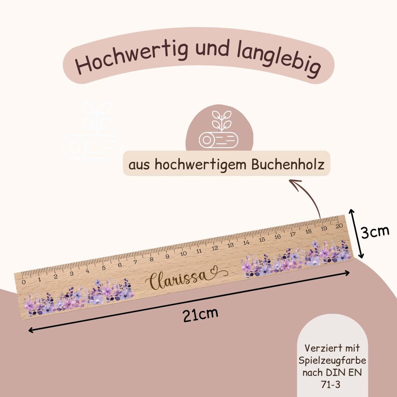 Entdecke unser personalisiertes Holzlineal, ideales Geschenk zur Einschulung. Ein einzigartiges Schulkind-Geschenk, perfekt für den Schulanfang und zur Einschulung. Für Schultüten und Kindergarten.