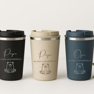 Tazza termica personalizzata con nome, tazza da caffè in acciaio inox, regalo per papà mamma colleghi, tazza da asporto, tazza con nome, tazza da caffè