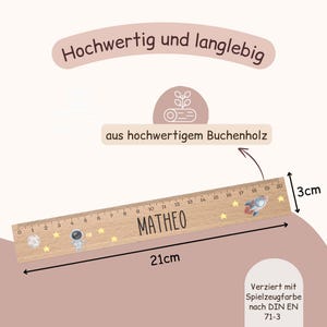 Ruler, schoolchild, personalized ruler, wooden ruler, back-to-school gifts, back-to-school presents, school enrollment gift, start of school image 12