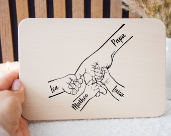 Vatertagsgeschenk, Vatertag, Geschenke für Papa, Geschenk zu Vatertag, Papa, Danke Papa,  Frühstücksbrett, Personalisiertes Geschenk, Dad