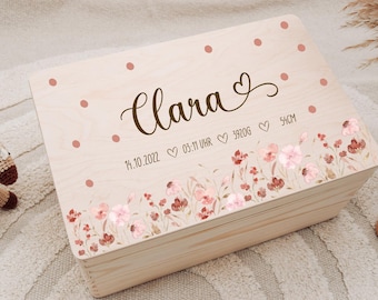 Erinnerungskiste Baby, Erinnerungskiste, Babygeschenke, Taufgeschenk, Geschenk Geburt, Erinnerungsbox, Babygeschenk Geburt, Holzkiste, Baby