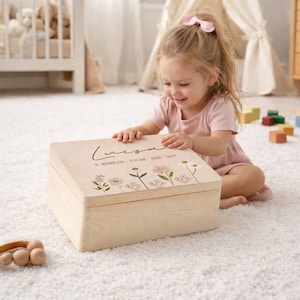 Erinnerungskiste Baby, Erinnerungskiste, Babygeschenke, Taufgeschenk, Geschenk Geburt, Erinnerungsbox, Babygeschenk Geburt, Holzkiste, Baby
