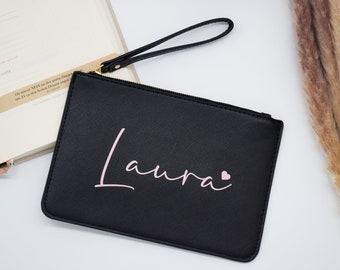 Personalisierte Clutch | personalisierte Tasche | personaliserte Geschenk| Kosmetiktasche | Leder