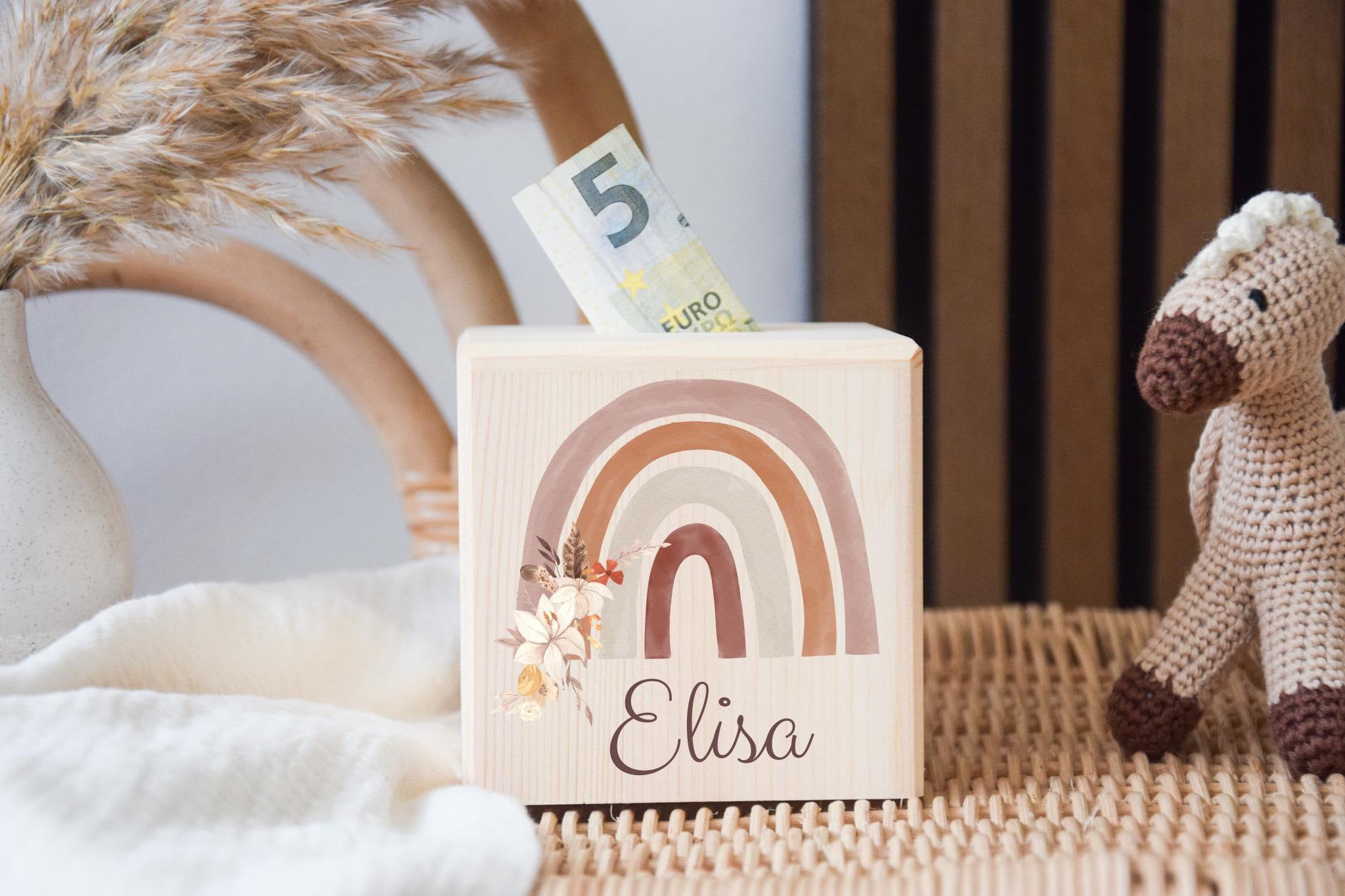 Money box, money box child, money box personalized, money box wood, money box girl, money box baptism, personalized money box, money box