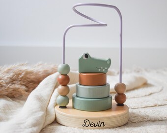 Boucle de motricité fine, cadeau de naissance, jouet pour bébé, cadeau de baptême, cadeau de naissance, jouet Montessori, cadeau pour enfant
