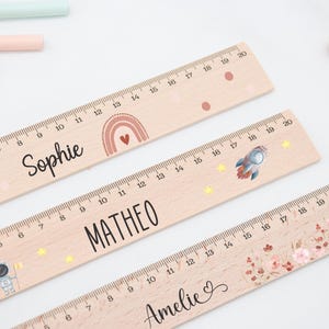 Ruler, schoolchild, personalized ruler, wooden ruler, back-to-school gifts, back-to-school presents, school enrollment gift, start of school image 3