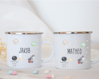 Emaille Tasse, Babygeschenke, Kinder Tasse personalisiert, personalisierte Tasse, Emaille Tasse personalisiert, Kindertasse, Geschenk Geburt