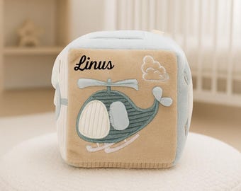 Baby toys, baby activity cubes, motor skills cubes, baby gifts, birth gifts, personalized activity cubes, christening gifts, gifts for baptisms