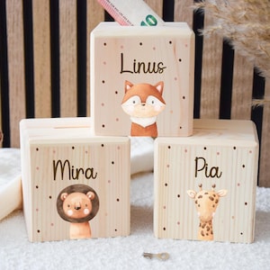 Alcancia, alcancía personalizada, alcancía infantil, alcancía de madera, bautismo, alcancía personalizada, regalo de bautismo, regalo de nacimiento de bebé, bebé