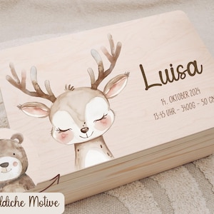 Caja de recuerdos para bebé, caja de recuerdos, regalos para bebé, regalo de bautizo, regalo de nacimiento, caja de recuerdos, regalo de nacimiento de bebé, caja de madera, bebé