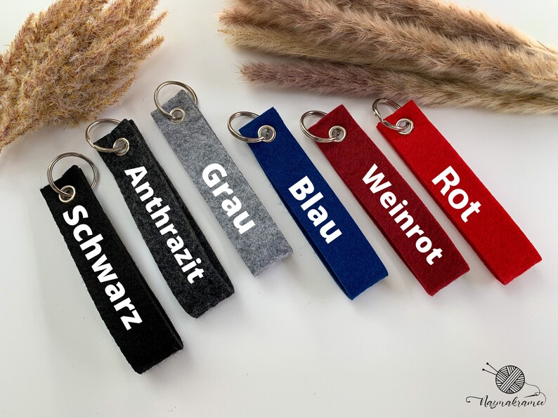 Personalisierter Schlüsselanhänger aus Filz - Etsy.de