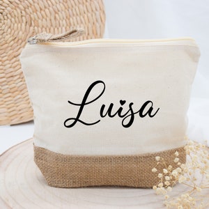 Gepersonaliseerde make-up tas, tas gepersonaliseerd, make-up tas, toilettas, toilettas, make-up tas, tas, cadeau vriendin afbeelding 4