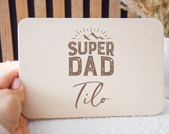 Vatertagsgeschenk, Vatertag, Geschenke für Papa, Geschenk zu Vatertag, Papa, Danke Papa,  Frühstücksbrett, Personalisiertes Geschenk, Dad