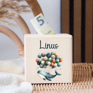 Spardose, Spardose Kind, Spardose Holz, Taufgeschenk, Spardose personalisiert, Baby, Geburt, Geschenk Geburt, Kindergeschenke, Babygeschenke