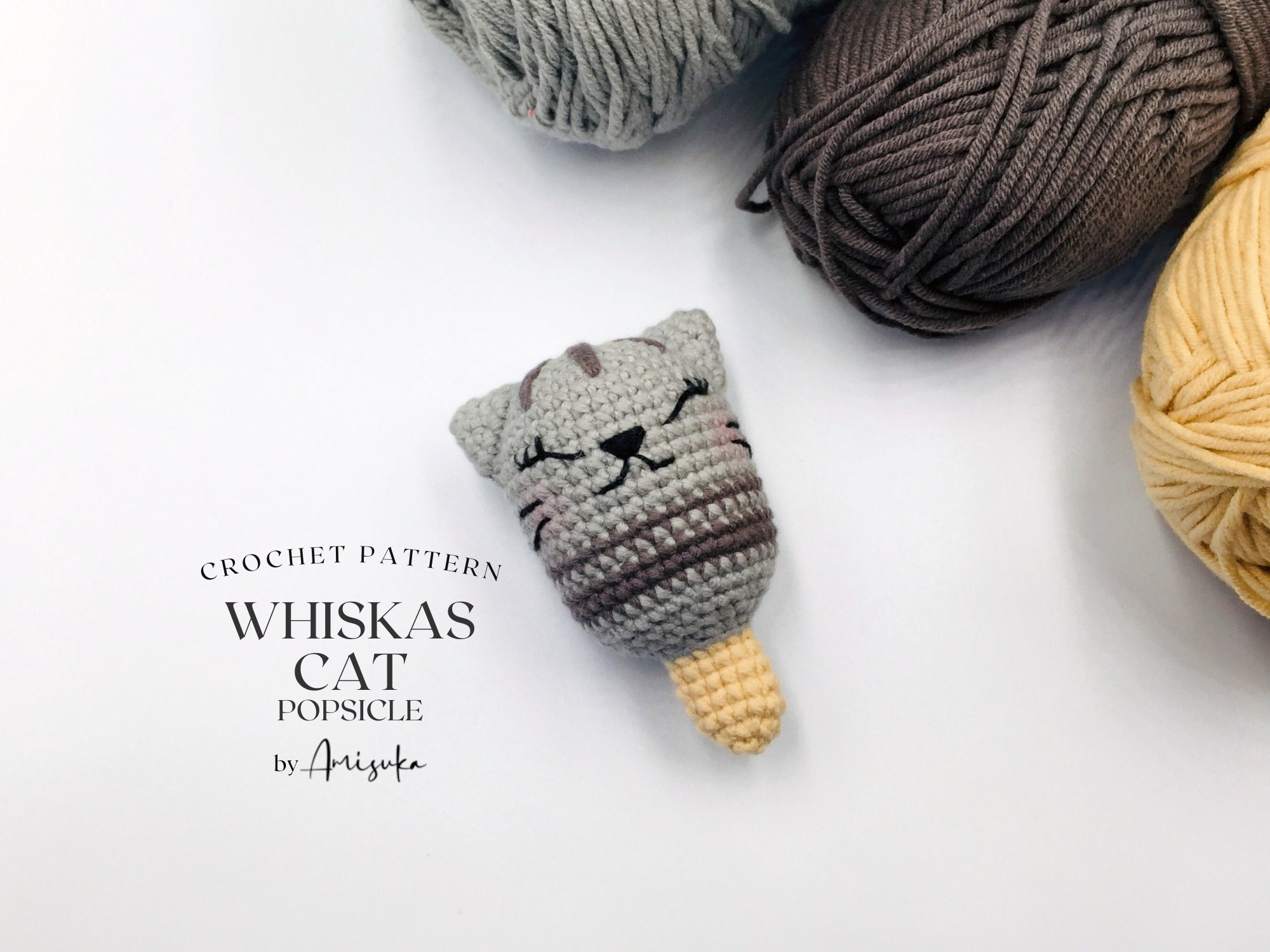 Cat Kitty CROCHET PATTERN Kitten Cat Pdf Pattern Cute Cat Amigurumi Pattern Easy Animal Pattern Cat Keychain Charm Pdf [WHISKAS Cat Pattern]