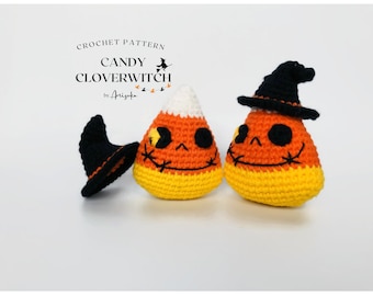 Halloween Crochet Pattern: Candy Corn Witch Amigurumi (Digital Pattern)