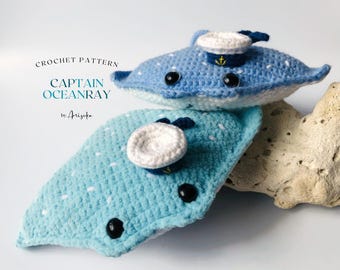 Crochet Stingray Pattern: Captain Ocean Ray Amigurumi (PDF Pattern)